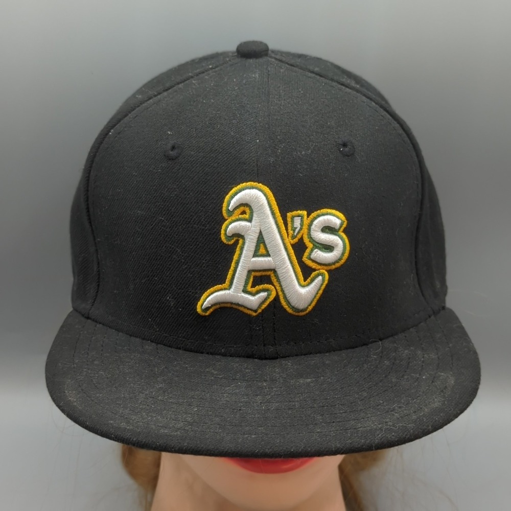 Oakland A's Hat Cap New Era 59Fifty Fitted Size 6 7/8 Official On-Field Cap